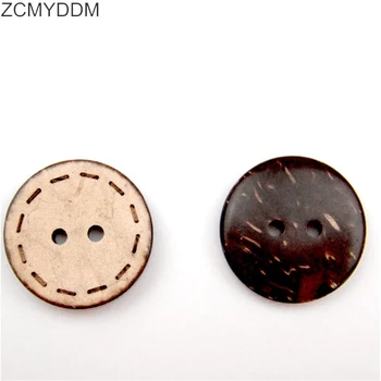 ZCMYDDM 50/100BUC Maro Coajă de nucă de Cocos 2 Găuri de Cusut Nasturi 15MM pentru articole de Îmbrăcăminte sau Scrapbooking DIY Instrumente de Cusut