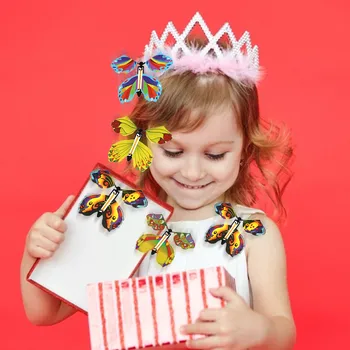 10BUC Magic care Zboară Fluture Drăguț pentru Copii de Înaltă calitate Mare Cadou Surpriza de Ziua de Carduri de Nunta, Cadou de Fluture Magic Recuzita