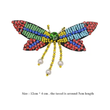 AHYONNIEX de Moda Handmade cu Margele de Păsări Fluture în Formă de Pânză Pastă de Îmbrăcăminte Accesorii Geanta de Patch-uri de Cusut de Mână