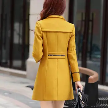 Toamna Și Iarna Lână Sacou Femei De Îmbrăcăminte Lungime Medie De Lână Coats Slim Sălbatice Elegant De Sex Feminin Coreeană Îmbrăcăminte Exterioară
