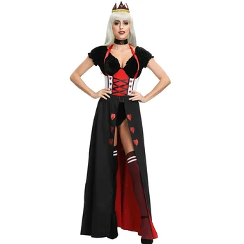 Regina Inimilor Costum Halloween Femei Regina Roșie Iracebeth Cosplay Rochie Fancy