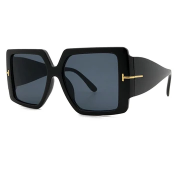 Lux Mare Cadru ochelari de Soare pentru Femei Piața de Moda Designer de Brand Gradient de Ochelari de Soare Pentru Femei Doamnelor Ochelari T Scrisoare UV400