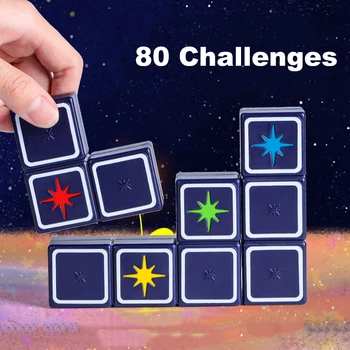 Stele căzătoare Construirea de Calificare Smart Board Games Puzzle STEM Jucării 80 De Provocări Educaționale Jucărie de Copil Jucărie pentru Copii Cadouri