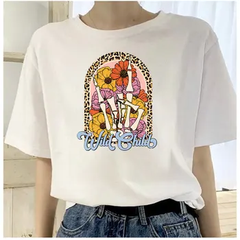 Decalcomanii de Floare Scheletul Craniului de transfer de Căldură Pentru Autocolante Îmbrăcăminte Bărbați Femei Patch Transfert Thermocollants T-shirt Parches ropa