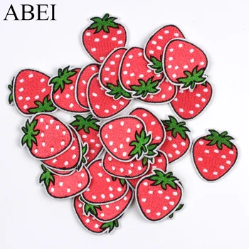 10buc Desene animate Strawberry Patch-uri DIY Broderie Patch-uri de Fier Pe Cartoon Fructe Autocolante Îmbrăcăminte, Pantofi, Genti Rucsac Blugi Decoruri