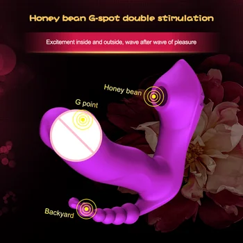 3 ÎN 1 G Spot Fraier Vibrator pentru Femei Vibratoare Anale Stimulator Clitoris Control de la Distanță ușor de Purtat Vibrator Chilotei Sex Toy