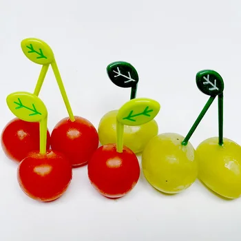 6-26pcs Pasăre Leaft Albine Flori de Fructe Furculita Copii Scobitoare Food Prod Cutie de Plastic Accesorii Mini Salata Tort de Decorare