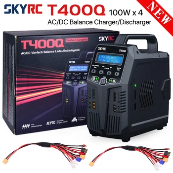 SKYRC SK-100189 T400Q Acumulator Lipo Balance Încărcător/Descărcător Quattro AC/DC 1-6S XT60 Viața NiMH NiCd Incarcator Universal acumulatori