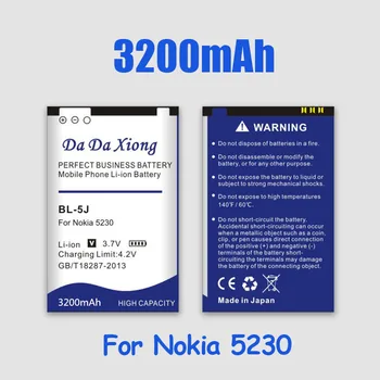 Fierbinte de Vânzare 3200mAh BL-5J Li-ion Baterie de Telefon Pentru Nokia Lumia 520/ 5800XM/5900XM/ 5228/ 5230/ 5232/5233/5235/5236/ X6M/ N900