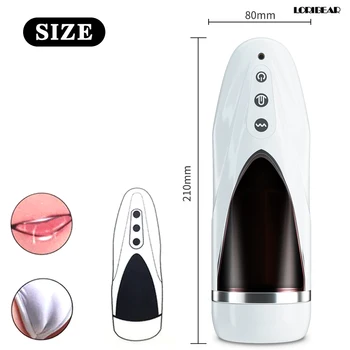 Smart încălzire Limba Lins Automată Masturbator Cupa 10 Vibrator si Propuneri Realiste 3D Vaginale Textura Oral Jucarii Sexuale pentru Barbati