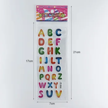 8 Foi/Pachet Numere și Litere pentru Copii Drăguț Autocolante 3D Bubble PVC de Învățare Timpurie Jucarii Educative Desene animate DIY Autocolant