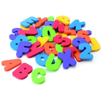 36PCS Alfabetul Baie de Puzzle Moale EVA Numere Alfanumerice Scrisori Copii Jucarii de Baie Copil Jucărie de Învățământ Devreme Jucărie Instrument