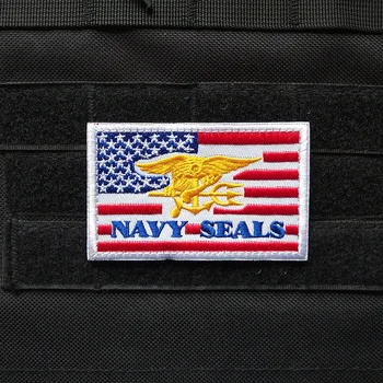 T-N 3D Navy Seals Insigne US Army Fan Pânză Militare Autocolante Broderie Cârlig și Buclă Aplicatiile Steagul American Rucsac Patch-uri