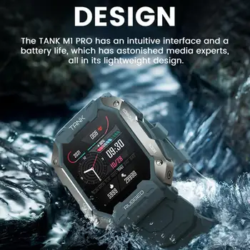 Noul Ceas Inteligent Accidentat în aer liber Sport Tracker de Fitness Ceasuri KOSPET TANC M1 PRO Face Apel Bluetooth Smartwatch rezistent la apa 5ATM