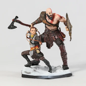 Zeul Razboiului Kratos & Atreus 1/10 Statuie din PVC, Model de Colectie Figura Jucărie Cadou