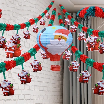 Pomul de crăciun Banner Moș Crăciun Garland Crăciun Fericit Decoratiuni pentru Casa Tavan Pandantiv Anul Nou 2023 Navidad Noel Kerst