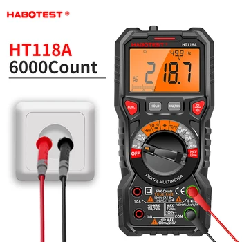 HABOTEST HT118A/C/D Multimetru Digital Auto Gama NCV Hz Ture RMS AC/DC 6000 de Capete de acuzare Profesionale de Înaltă Precise Multimetro Testeri