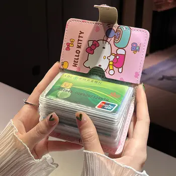 Hello Kitty Geanta Portmonee Monede de Desene animate Imprimate PU Sanrio Kuromi Kawaii Piele Titularul Cardului pentru Femei Portofel Carte de Călătorie Portofel