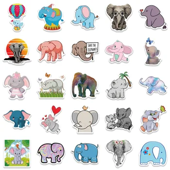 10/50pcs/lot Impermeabil Elefant Drăguț Autocolant Autocolante Animale desen Animat Pentru DIY Masina Laptop Telefon de Biciclete Valiza Decal Copiii Cadou