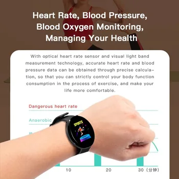 Noi D18 Ceas Inteligent Bărbați Femei Copii Tensiunii Arteriale Smartwatch Sports Tracker Pedometru Ceasuri Inteligente Pentru Android IOS