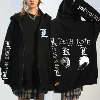Hanorac cu fermoar death note kawaii vânzare directă Harajuku y2k jacheta nedefinit nedefinit kpop maneca lunga kawaii haine femei jack