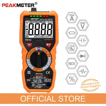 PEAKMETER PM18C Multimetru Digital de Înaltă Precizie Automat Universal Metru Electrician Portabil Inteligent Anti-burn