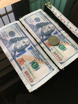 Statele UNITE ale americii Creative Bancnote Valută Autocolant 100 USD Dolar Coase pe Materialul Patch Geanta Rucsac Jacheta DIY Accesorii Consumabile Ieftine
