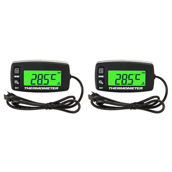 2X Digital LCD Motor Indicator de Temperatură Peste Temperatura de Alertă Cu Senzor RL-TS002 Pentru Motociclete ATV-ul Dirtbike