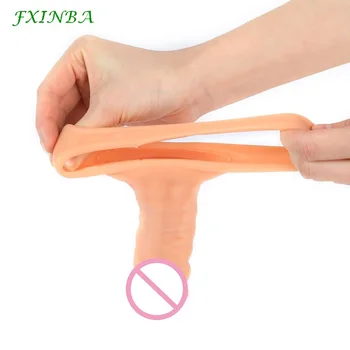 FXINBA Mare Penis Extender Prezervative Reutilizabile Penis Sleeve Intarziere Ejaculare Penis Extindere Jucarii Sexuale Penis Inel Pentru Barbati