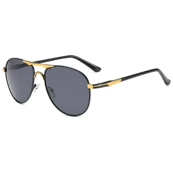 New Classic Pilot Polarizat ochelari de Soare Pentru Barbati Metal Aviației de sex Masculin Ochelari de Soare Moda Negru de Conducere Anti-orbire UV400 Ochelari de cal