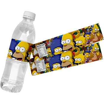 The Simpsons Partidul Sticla De Apa Minerala Etichete Sticla De Apa Autocolant Petrecere De Aniversare Pentru Copii Decor Consumabile Simpsons Bea Împachetări