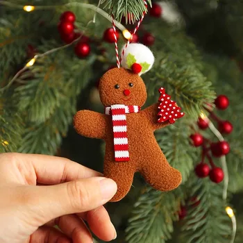 3Pcs de Crăciun turtă dulce Om Papusa Xmas Copac Pandantive Copiii de Anul Nou Cadou Agățat Ornamente, Decoratiuni de Craciun pentru Decor Acasă