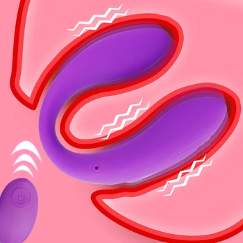 Punctul G U Silicon Stimulator Dublu Vibratoare Vibrator Wireless Jucării pentru Adulți Pentru Cupluri USB Reîncărcabilă Penis artificial jucarii Sexuale Pentru Femei