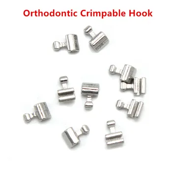 10buc/pack Dentare Ortodontice din Oțel Inoxidabil Crimpable Cârlig Scurt Tip de Instrumente stomatologice