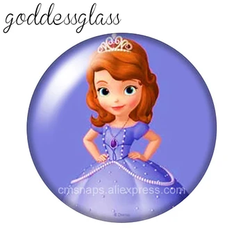 Disney Princess Sofia Fete Cadou 10buc 12mm/18mm/20mm/25mm Rotund foto cabochon sticla spate plat Colier Face constatări