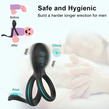 Wireless Cuplu Inel de Jucarii Sexuale Pentru Bărbații cu Penisul Penis Vibrator Inel Cockring Intarziere Ejaculare Întârziere de Control de la Distanță