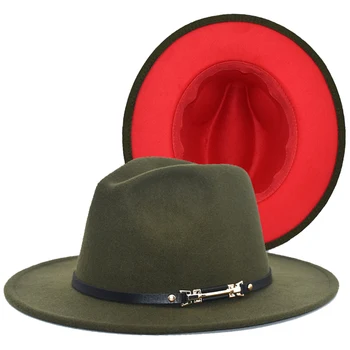Noi Două Culori Fedora Pălărie 2022 Reglabil Unisex Pălărie Simțit Pălărie Jazz Design Toamna Iarna Fascinator Pentru Femei Elegant Pălărie Panama