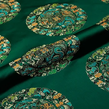 De epocă imitație de mătase brocart, jacquard țesături pentru cusut cheongsam și kimono mozaic tinuta material