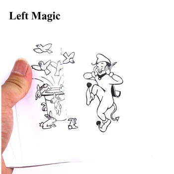 Comedie amuzant Carte de Colorat Magic smal dimensiune ellusionist trucuri magice iluzie copii jucărie cadou tour de magie E3163