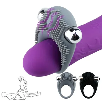 Penis Vibrator Inel Intarziere Ejaculare Glont Vibrator Masturbari Masaj Adult Jucarii Sexuale pentru Barbati de sex Masculin Penisul Inele de Silicon