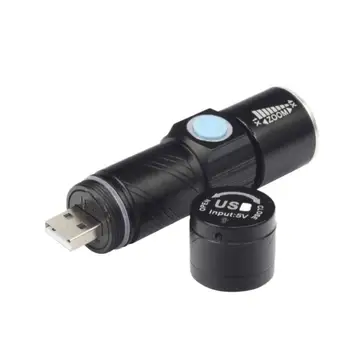 Lumini de biciclete Zoom Telescopic LED COB Biciclete MTB Cap Lampa USB Reîncărcabilă Lanterne de Bancnote Verificare Lumină Accesorii pentru Biciclete