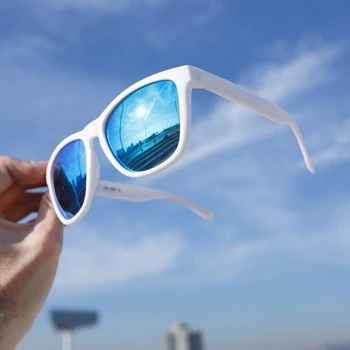 Dokly Noua moda ochelari de Soare Barbati si Femei Design Unisex cadru alb albastru ochelari de Soare lentile Oglindă Oculos Ochelari de Soare Gafas De Sol