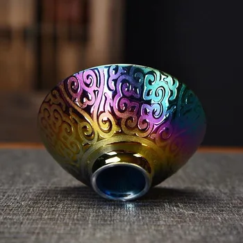 70ml Multicolor Aurit Ceașcă de Ceai Hanmade Ceramice Găleată Pălărie Ceașcă de Ceai Kung Fu Set Master Cupa Portabil Castron de Ceai Bliss Singur Con Cupa