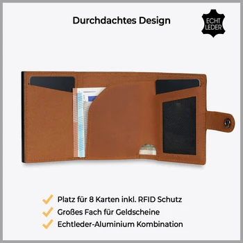 Noi Oamenii inteligente RFID wallet Credit card Bancar titular de moda, geanta aliaj de Aluminiu Business Casual Mini portofel de Brand din Piele