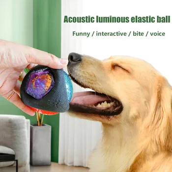 Luminos Minge de Cauciuc Pentru Jucării Câine de Companie Musca Rezistente de Instruire Interactive Jucarii LED Lumina Molar Minge Stralucitoare de Formare Jucarii
