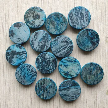 Moda naturale blue onix rotund margele cabochon 25mm pentru bijuterii Accesorii face livrare gratuita en-Gros de 12pcs/lot