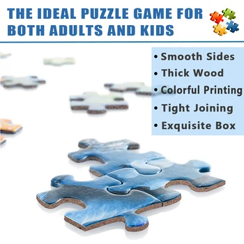 Foto Personalizat Puzzle 1000 Piese Asamblare Imagine Puzzle din Lemn pentru Adulti Jucarii Educative Puzzle-uri Adulți Personaliza
