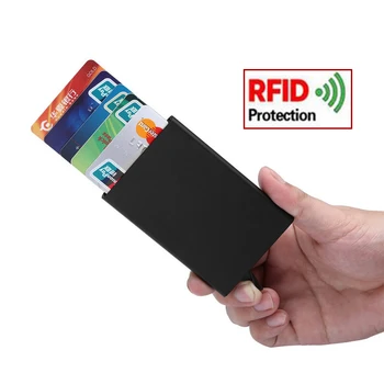 YUECIMIE Aluminiu Cazul in care Cardul Titularului Pentru Barbati Slim Anti Proteja ID-ul de Călătorie Cardului Femei Rfid Card de Portofel Caz de Metal Porte Carte