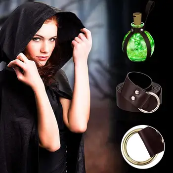 Halloween Vrăjitoare, Vrăjitor Magie Neagră Plută De Sticla Cu Medieval Centura Decor Sticlă Poțiune De Îmbrăcăminte Renașterii Accesoriu Le L4a4