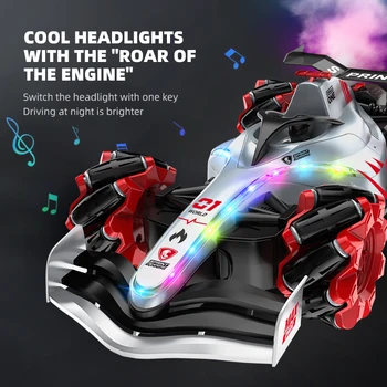F1 Formula RC Masina de Control de la Distanță 4WD Mare Viteză cu Clorful Lumina F1 Spray Drift Curse tur de forță Vehicul Jucării pentru Băieți Cadou Adulți